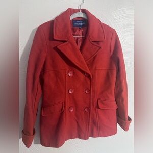 Mackintosh Peacoat Womens Size 6 100% Wool Spice Pea Coat USA
